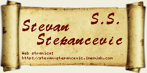 Stevan Stepančević vizit kartica